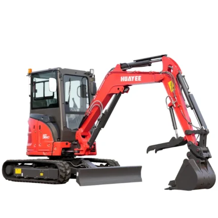 3.5 Ton Industrial Mini Excavator with 24HP kubota Engine & Enclosed Cab | HUAYEE HY35C + 12 Attachments FREE