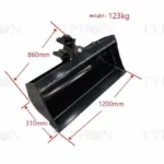 Excavator Attachment Tilt Bucket 47″ Hydraulic Tilting Bucket 1200mm Heavy Duty