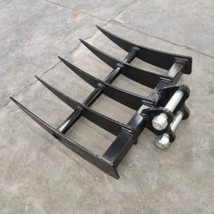 Rake Mini Excavator Attachment for Grading, Leveling, Loosening , Removing Soil