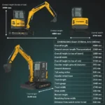 TYPHON NAGA 4.0 Mini Excavator w 4 Ton 24.4hp Yanmar Diesel Engine Metal Track ISO SAE control switch, AC Heater Cabin, 2 Travel Speed