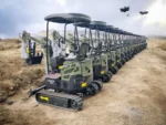 TYPHON TERROR XIII Mini Excavator – 1.3 Ton Trench Digger with Canopy, Hydraulic Thumb Clip, 13.5hp B&S Engine USA