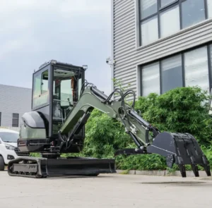 TYPHON TERROR XXV Diesel Mini Excavator 2.7 Ton, 25.1 hp Kubota D1105 RetractableTracks, AC Cabin