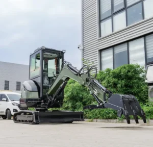 TYPHON TERROR XXV Diesel Mini Excavator 2.7 Ton, 25.1 hp Kubota D1105 RetractableTracks, AC Cabin