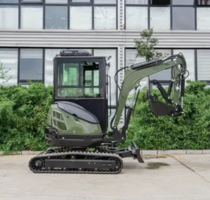 TYPHON TERROR XXV Diesel Mini Excavator 2.7 Ton, 25.1 hp Kubota D1105 RetractableTracks, AC Cabin
