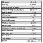 Tuxedo SP-6K-SS 6,000 lb Single Post Storage Lift - Image 3